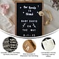 Flash Furniture Gracie Felt Letter Board with Letters, 12" x 17", Torched Wood/Black Felt (HGWAFB1217TORCH)