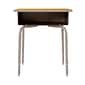 Flash Furniture Billie 24"W Student Desk with Open Front Metal Book Box, Maple/Silver (FDDESKGYMPL)
