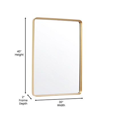 Flash Furniture Ava Deep Framed Wall Mirror, 30"x 40" Gold (HMHD22M138YBGLD)