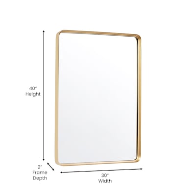 Flash Furniture Ava Deep Framed Wall Mirror, 30"x 40" Gold (HMHD22M138YBGLD)