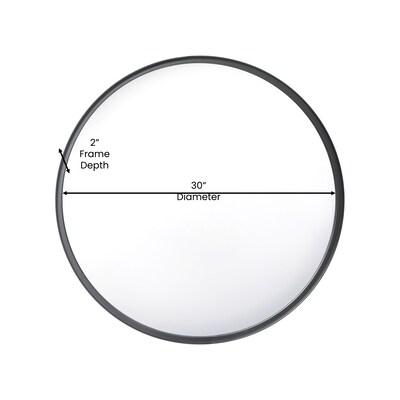 Flash Furniture Jennifer Deep Framed Wall Mirror, 30" Black (HMHD22M116YABLK)