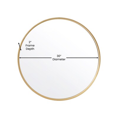 Flash Furniture Jennifer Deep Framed Wall Mirror, 30" Gold (HMHD22M116YBGLD)