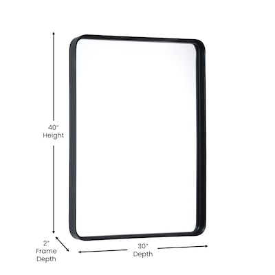 Flash Furniture Ava Deep Framed Wall Mirror, 30"x 40" Black (HMHD22M138YABLK)