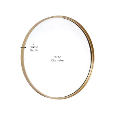 Flash Furniture Jennifer Deep Framed Wall Mirror, 27.5" Gold (HMHD9M3000GDGLD)