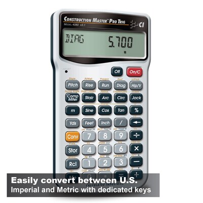 Calculated Industries Construction Master® Pro 4080 Trigonometric Hand-Held Calculator