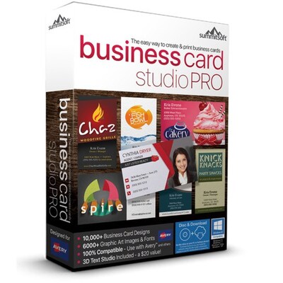Summitsoft Business Card Studio Pro for Windows (1 User) [Download]