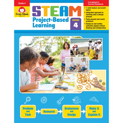 Evan-Moor STEAM Project-Based Learning Activity Book - Grade 4