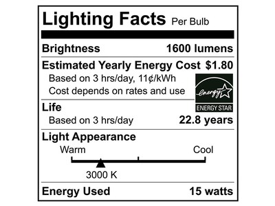 Viribright 15-Watt Cool White LED General-Purpose Bulb, Dozen (651639-12ES)