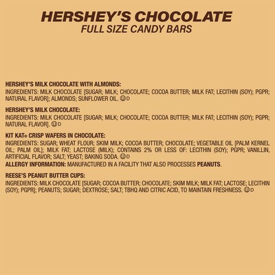 Hershey Chocolate Full Size Variety/Mar's Chocolate Full Size Variety, 2/Bundle (600-04055)