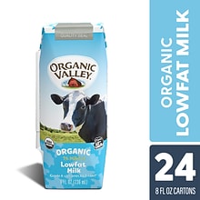 Organic Valley Aseptic Single Serve Milk, 8 Oz, 24/Pack (307-00381)