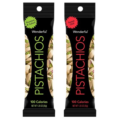 Wonderful Pistachios In-Shell Variety Pack, 1.25 Oz, 24/Pack (600-00725)