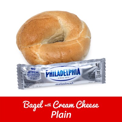 Burry Individually Wrapped Plain Bagel w/ Cream Cheese, 4.6 Oz, 6/Box (307-00370)