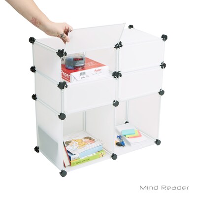 Mind Reader 2CUBE4-WHT Multi-Purpose Magic Cube with Cover, White