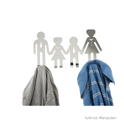 Mind Reader 8DHRACK-ASST 8 Hook Over-The-Door Rack with Family Design, Multi