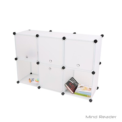 Mind Reader CUBE6LG-WHT Multi-Purpose Magic Cube with Covers, White