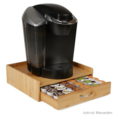 Mind Reader Bamboo K-Cup® Drawer with Lip Panel, Brown (KPANELBM-BRN)