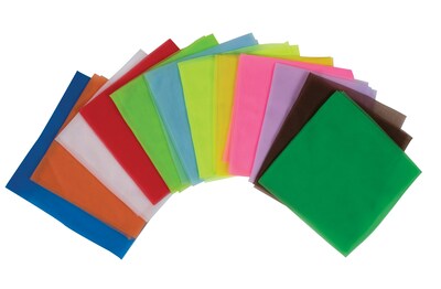 Westco Non-hemmed Scarves, 27", Colors may vary, 12 Scarves
