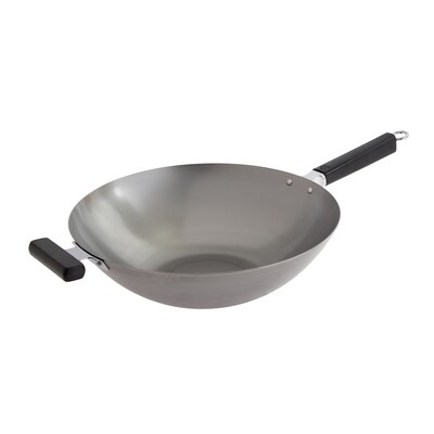 Joyce Chen Professional Series 14-Inch Carbon Steel Wok with Phenolic Handles, Silver (J22-0060)