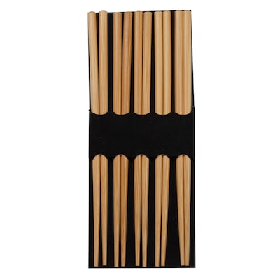 Joyce Chen J30-0041 Reusable Burnished Bamboo Chopsticks, 5-Pair Set