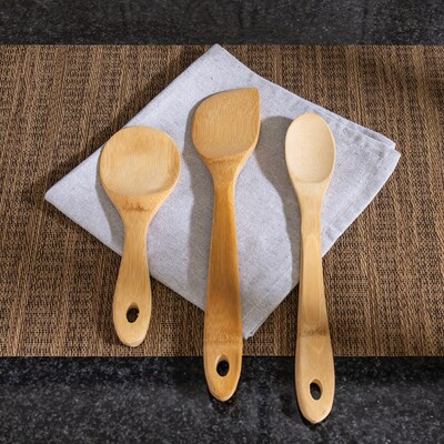 Joyce Chen Burnished Bamboo Wok Utensils, 3-Piece Set (J33-2018)