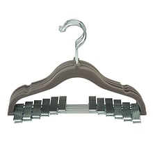 Simplify Childrens Velvet Hangers, Grey, 6 Pack (3227-Grey)