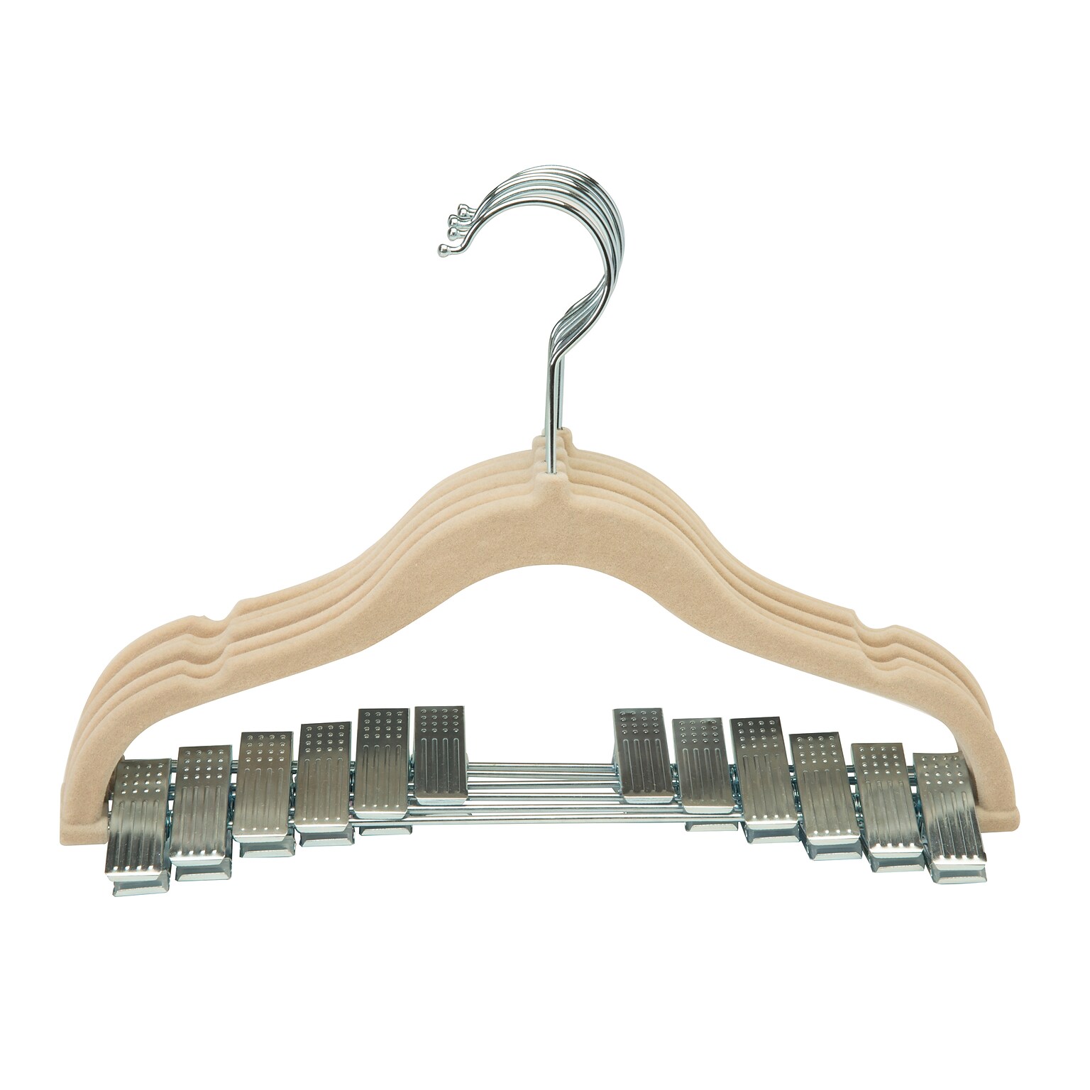 Simplify Childrens Velvet Hangers, Ivory, 6 Pack (3227-IVORY)