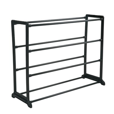 Simplify Stackable Shoe Rack, 12 Pair (23202-BLACK)