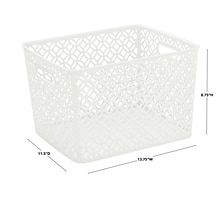 Simplify Trellis Storage Bin, White (26102-WHITE)