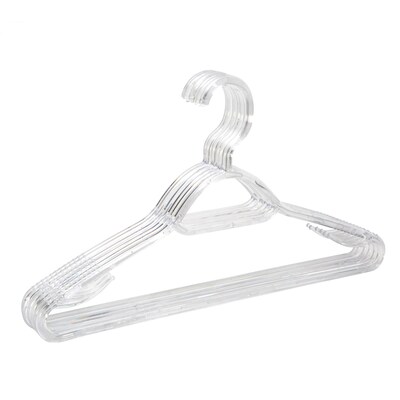 Simplify 8-Pack Plastic Non-slip Grip Clothing Hanger (White) in the Hangers  department at