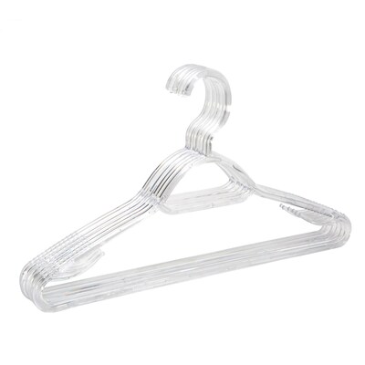 Simplify Non-Slip Hangers, 6 Pack, Crystal Clear (25517-CLEAR)