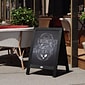 Flash Furniture Canterbury Indoor/Outdoor Chalkboard Sign, Black, 30"H x 20"W (HGWACB3020BLK)