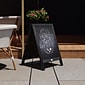 Flash Furniture Canterbury Indoor/Outdoor Chalkboard Sign, Black, 30"H x 20"W (HGWACB3020BLK)