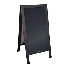 Flash Furniture Canterbury Indoor/Outdoor Chalkboard Sign Set, Black, 48H x 24W (HGWACB4824BLK)
