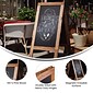 Flash Furniture Canterbury Indoor/Outdoor Chalkboard Sign Set, Torched Brown, 48"H x 24"W (HGWACB4824TORCH)