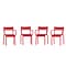 Flash Furniture Nash Modern Metal Dining Chair, Red, 4/Pack (4XUCH10318ARMRD)
