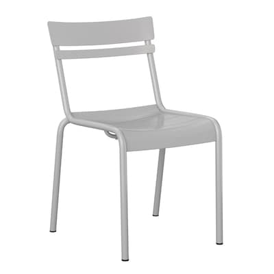 Flash Furniture Nash Modern Metal Side Dining Chair, Silver (XUCH10318SIL)