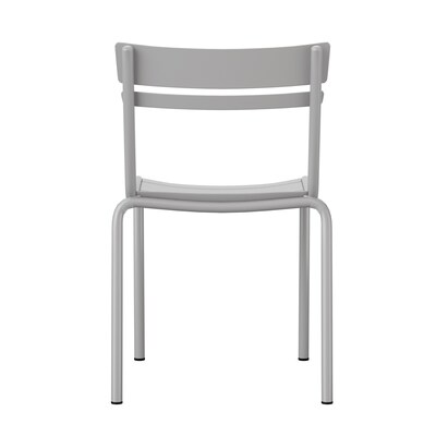 Flash Furniture Nash Modern Metal Side Dining Chair, Silver (XUCH10318SIL)