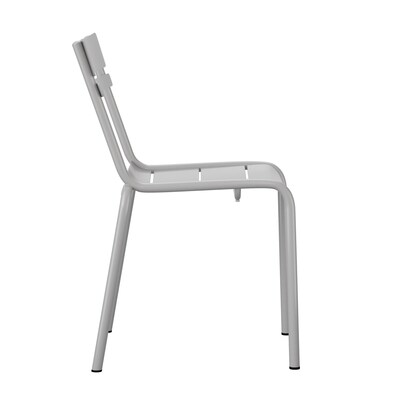 Flash Furniture Nash Modern Metal Side Dining Chair, Silver (XUCH10318SIL)