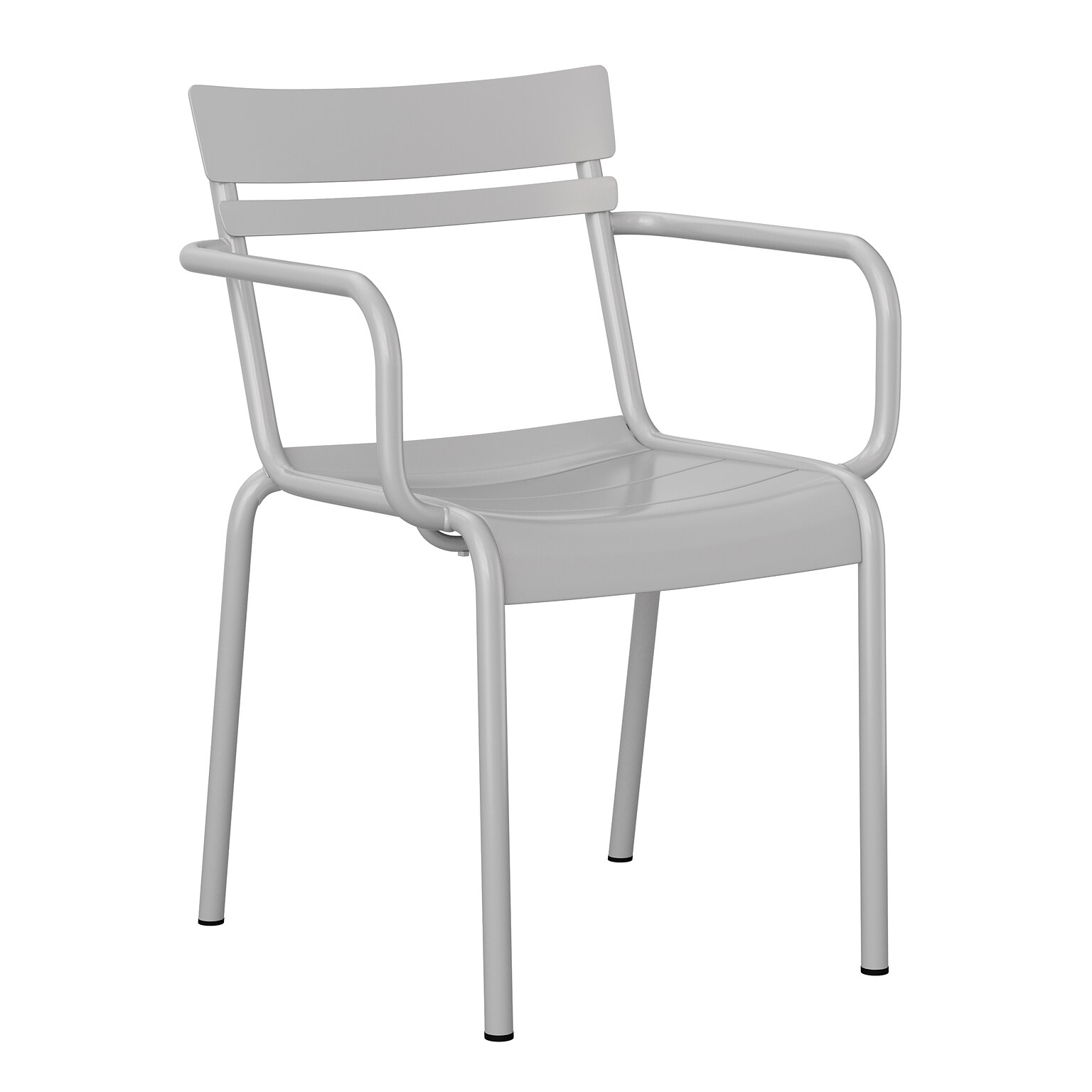 Flash Furniture Nash Modern Metal Dining Chair, Silver, 4/Pack (4XUCH10318ARMSL)