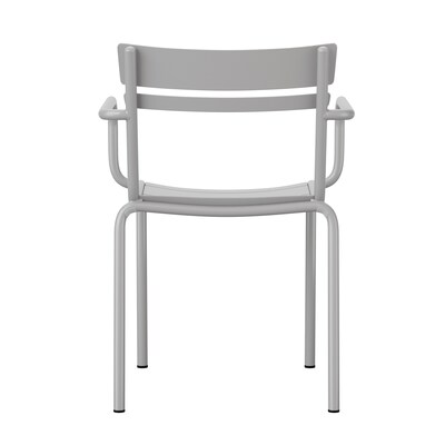 Flash Furniture Nash Modern Metal Dining Chair, Silver, 4/Pack (4XUCH10318ARMSL)