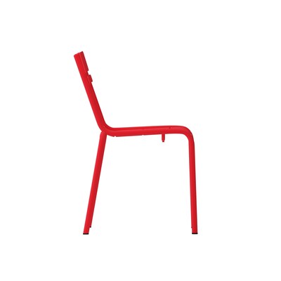 Flash Furniture Nash Modern Metal Side Dining Chair, Red, 4/Pack (4XUCH10318RD)
