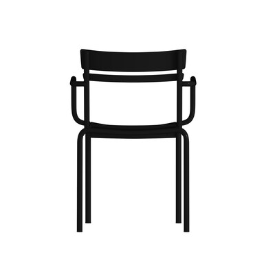 Flash Furniture Nash Modern Metal Dining Chair, Black, 2/Pack (2XUCH10318ARMBK)