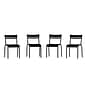 Flash Furniture Nash Modern Metal Side Dining Chair, Black, 4/Pack (4XUCH10318BK)