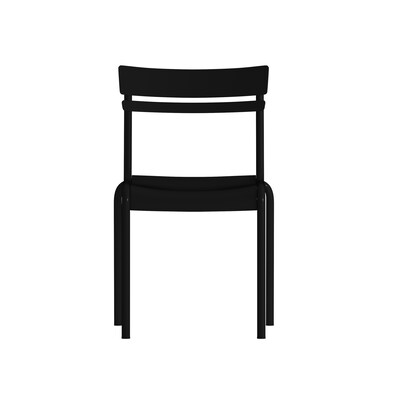 Flash Furniture Nash Modern Metal Side Dining Chair, Black, 4/Pack (4XUCH10318BK)
