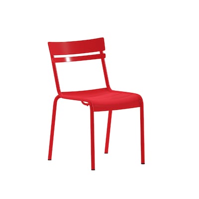Flash Furniture Nash Modern Metal Side Dining Chair, Red (XUCH10318RED)