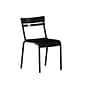 Flash Furniture Nash Modern Metal Side Dining Chair, Black (XUCH10318BK)