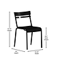 Flash Furniture Nash Modern Metal Side Dining Chair, Black (XUCH10318BK)