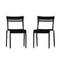 Flash Furniture Nash Modern Metal Side Dining Chair, Black, 2/Pack (2XUCH10318BK)