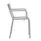 Flash Furniture Nash Modern Metal Dining Chair, Silver, 2/Pack (2XUCH10318ARMSL)