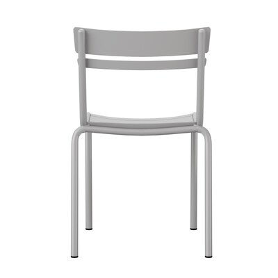 Flash Furniture Nash Modern Metal Side Dining Chair, Silver, 2/Pack (2XUCH10318SL)